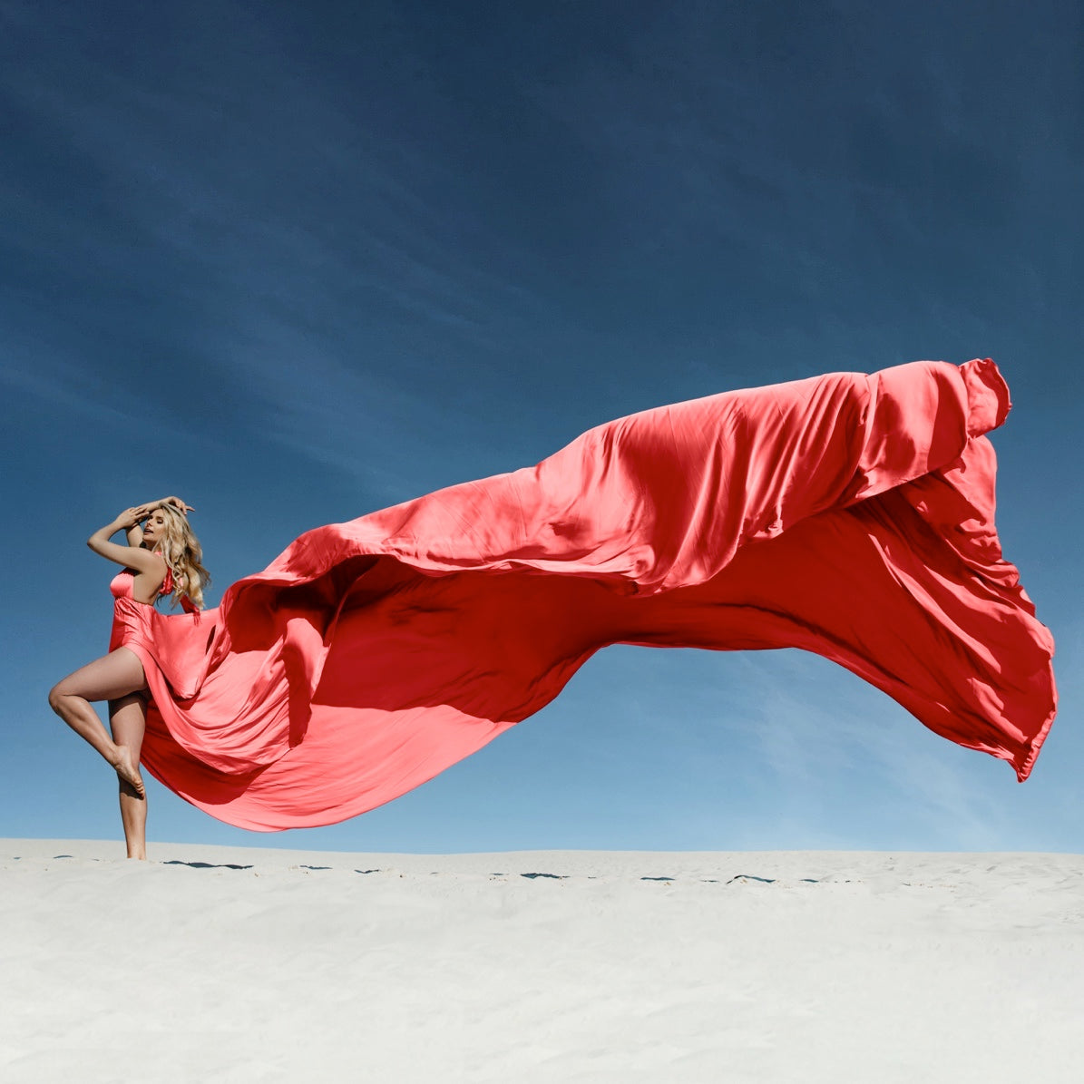 Coral flying Dress women | long train Photoshoot Dress | Lansy | size XS Coral flying Dress women | long train Photoshoot Dress | Lansy | size XS
