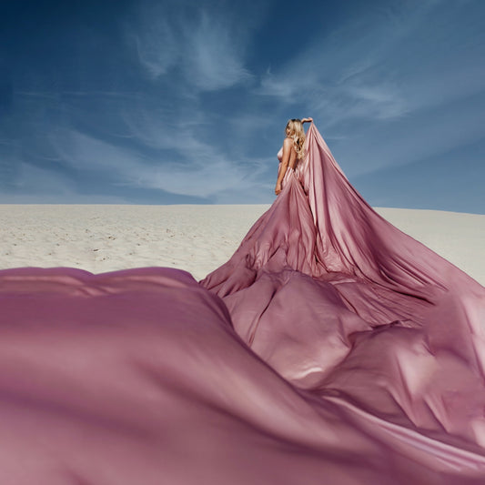 pink flying dress