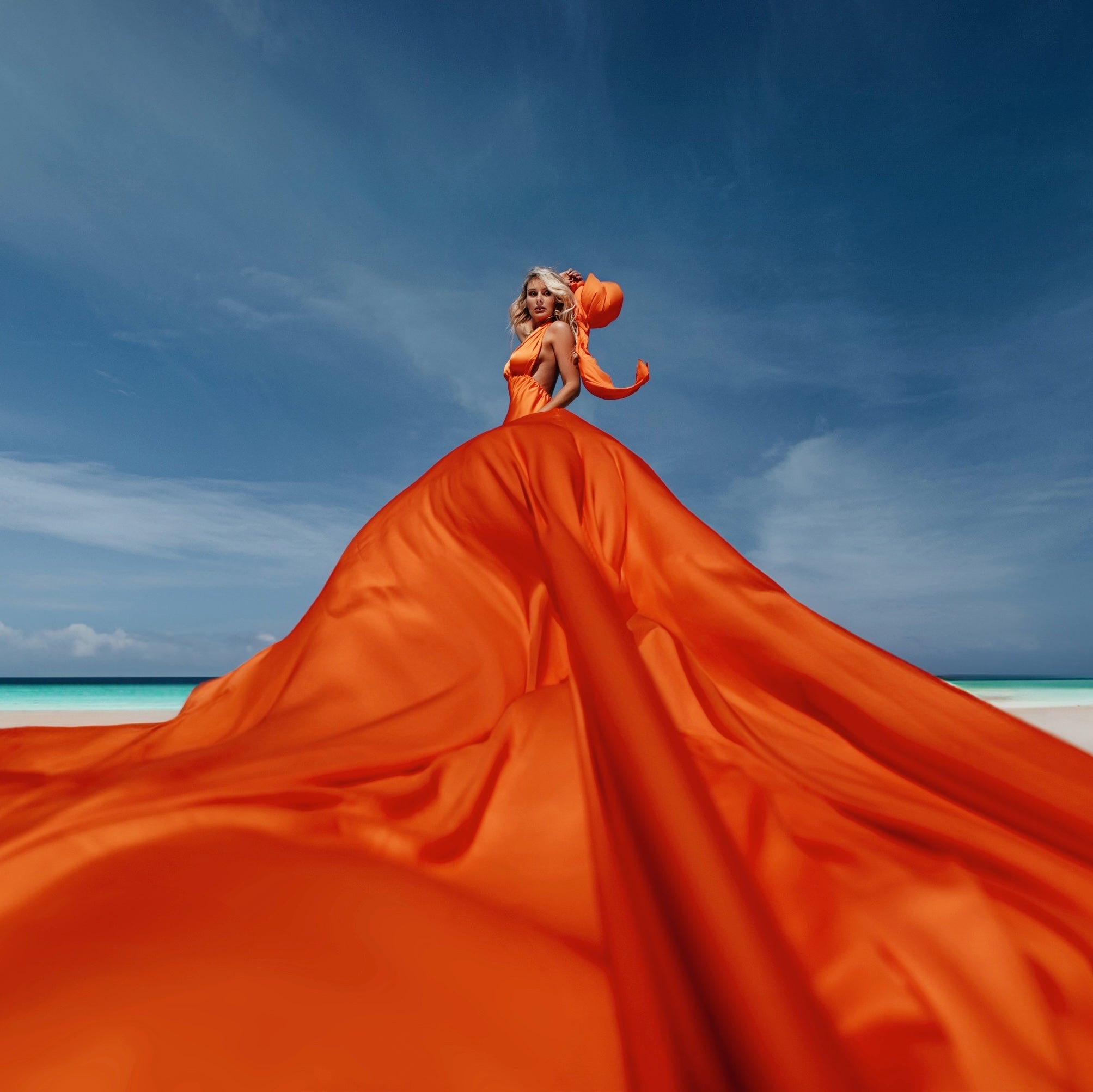Santorini Flying Dress - Made-to-Measure Dress for Photoshoot